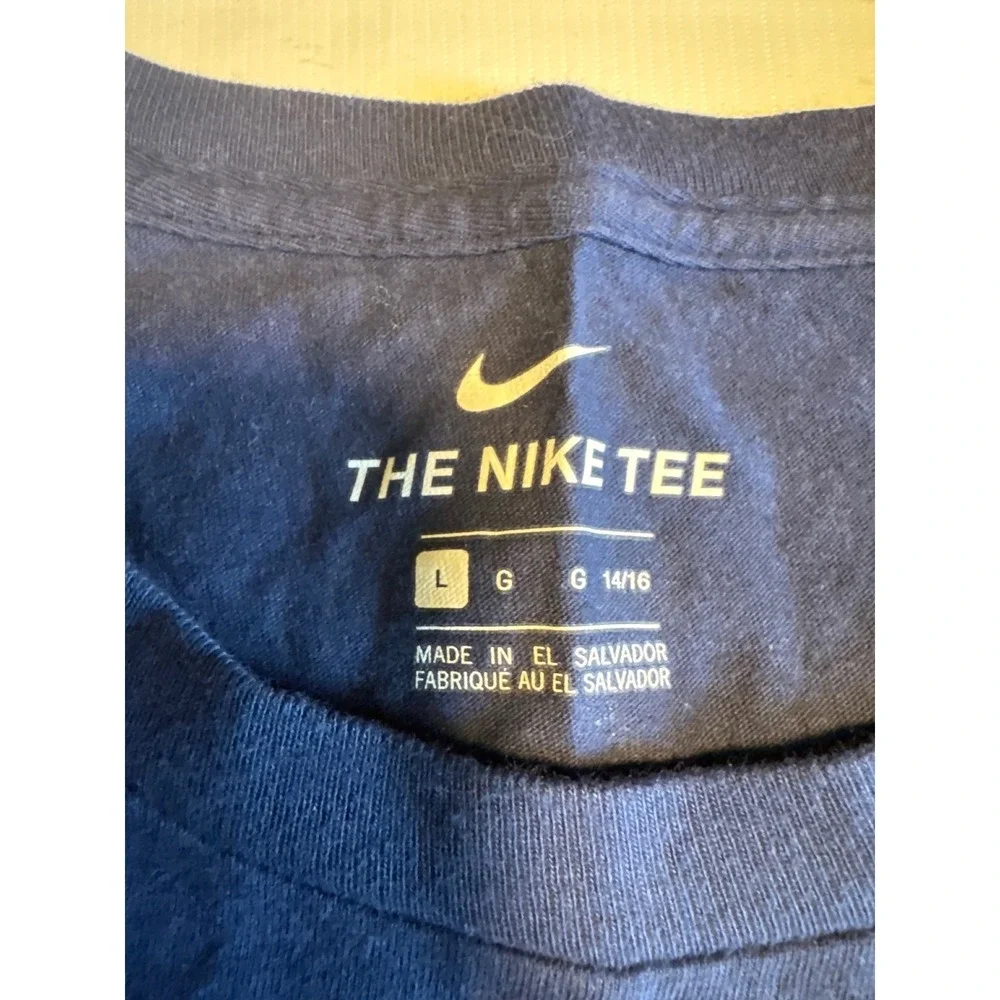 Nike T-Shirt Kids Large 14/16 Navy Blue Good Washington Nationals‎ Capital City